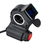 Thumb Throttle Electric Bike Scooter Key Knock with Power Switch LED Voltage Display 