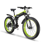 XF690 Fat Tire ebikes 48V for Adult men and women 1000W 12.8AH Folding Electric Bicycles with Suspension Foldable Beach Cruiser