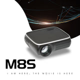 REAL TV M8S Full HD 1080P Projector 4K 7000 Lumens Cinema Beamer Android WiFi Airplay HDMI-compatible VGA AV USB with Gift
