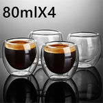 New  Heat-resistant Double Wall Glass Cup Beer Espresso Coffee Cup Set Handmade Beer Mug Tea glass Whiskey Glass Cups Drinkware