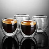 New  Heat-resistant Double Wall Glass Cup Beer Espresso Coffee Cup Set Handmade Beer Mug Tea glass Whiskey Glass Cups Drinkware