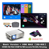 ALSTON T6 Mini led projector Support 4K 3D 3500 Lumens Android Wifi Bluetooth Portable Cinema Beamer For Smartphone with Gift