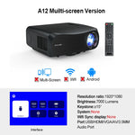 1080P Bluetooth Wifi Projector Full HD 1920x1080 Native Support 4K Wireless Home Theater Outdoor Movie Gaming TV 7000 Lumens