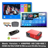 ALSTON T6 Mini led projector Support 4K 3D 3500 Lumens Android Wifi Bluetooth Portable Cinema Beamer For Smartphone with Gift