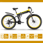 XF690 Fat Tire ebikes 48V for Adult men and women 1000W 12.8AH Folding Electric Bicycles with Suspension Foldable Beach Cruiser