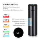 500ml Intelligent Thermos Coffee Bottle Temperature Display Customize Logo Stainless Steel Vacuum Water Cup Coffee Mug